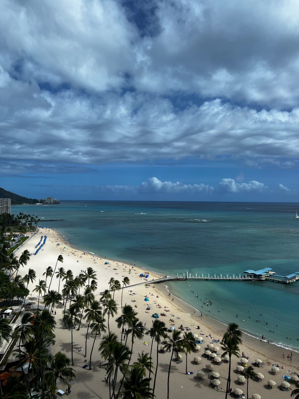 Waikiki beachfront resorts and coastline