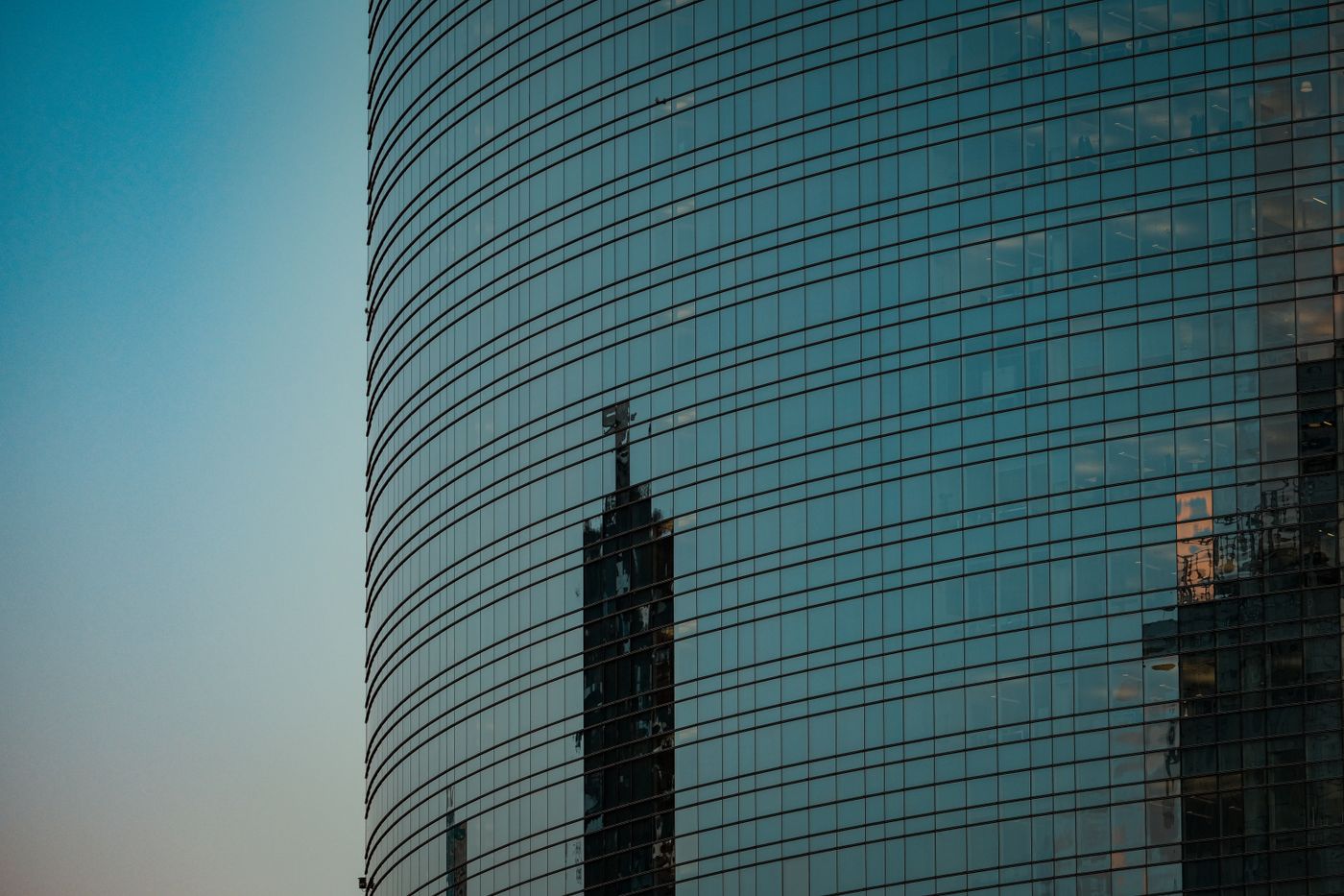 Luxury residential development at dusk